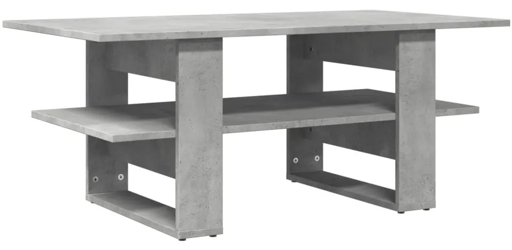 Betonszürke szerelt fa dohányzóasztal 102 x 55 x 42 cm