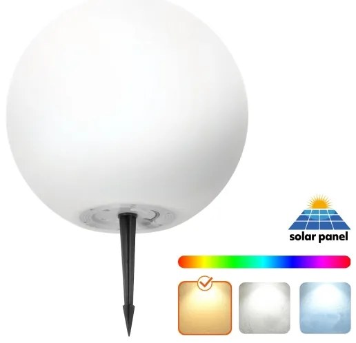 LED RGB Dimmelhető napelemes lámpa LED/5W/3,7V 3000K IP54 átm. 40 cm