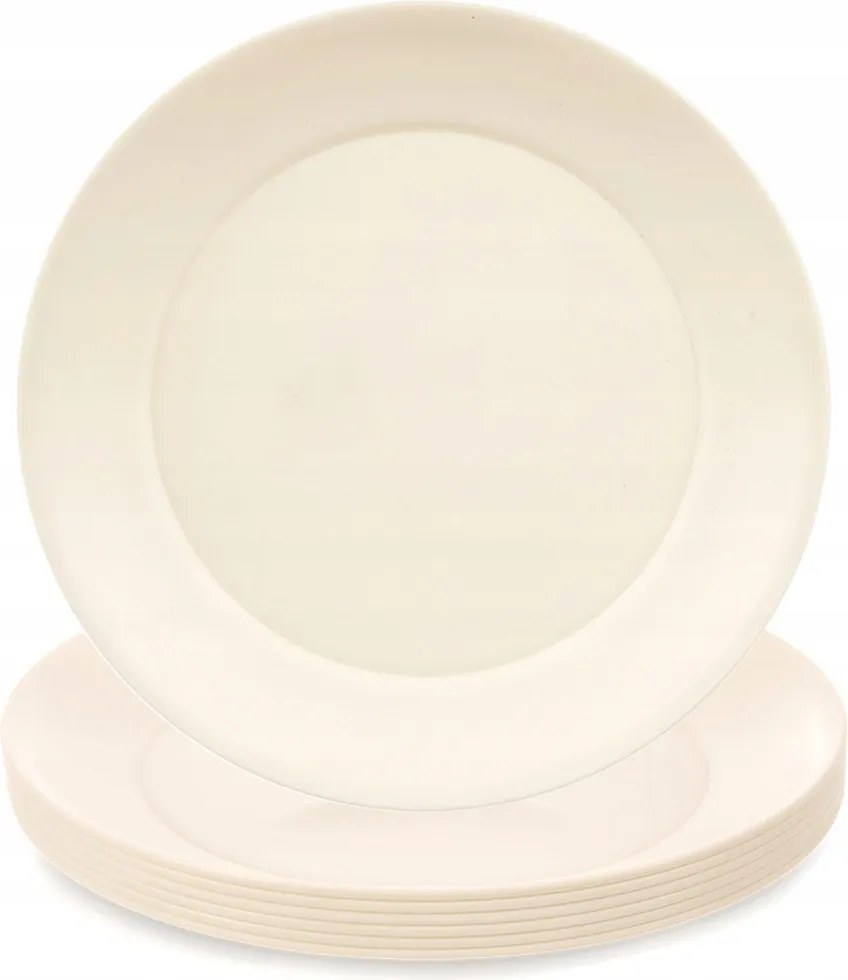 6x Műanyag ebéd tányérok sekély többször felhasználható piknik túra