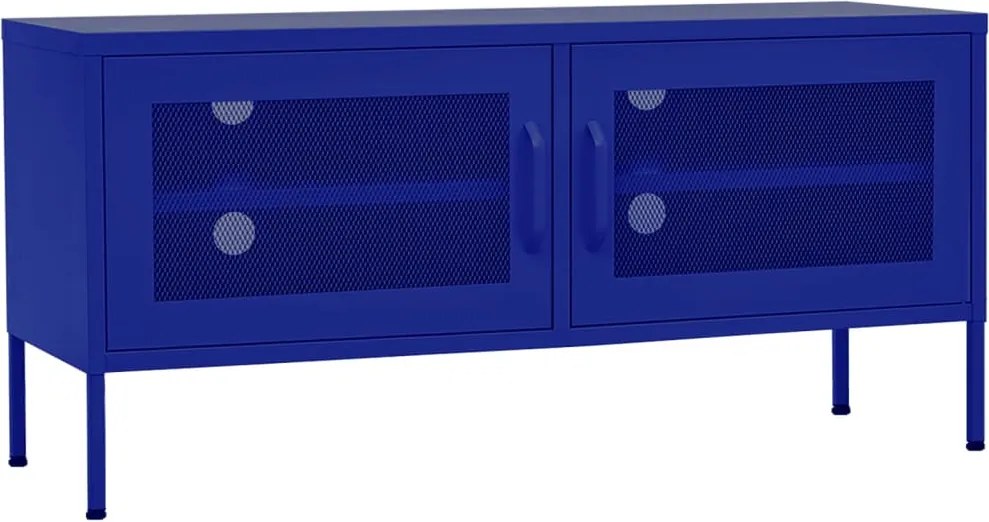 vidaXL tengerészkék acél TV-szekrény 105 x 35 x 50 cm