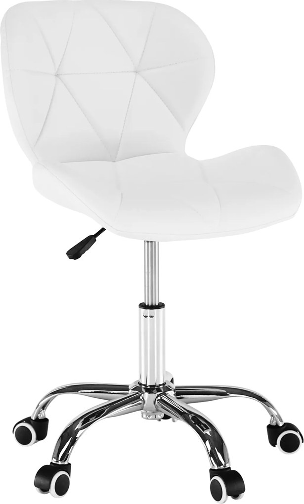 Irodai fotel, fehér/króm, ARGUS NEW