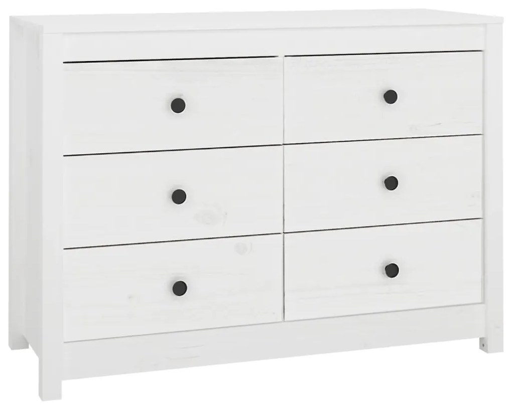 Fehér tömör fenyőfa kisszekrény 100 x 40 x 72 cm