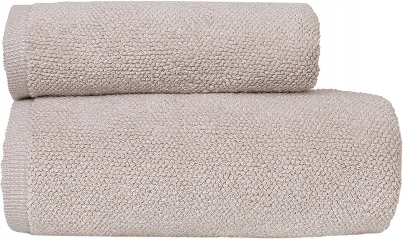 Leon pamut törölköző 50x90 strukturált frottír világos bézs