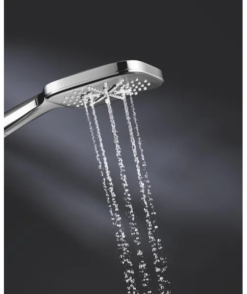GROHE 26550000 - Kézi zuhany RAINSHOWER SMARTACTIVE 130 CUBE, fényes króm