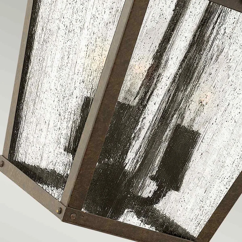 ELSTEAD HK-TRELLIS2-M TRELLIS Klasszikus Kültéri Fali Lámpa Antik Bronz, Átlátszó E14 IP44