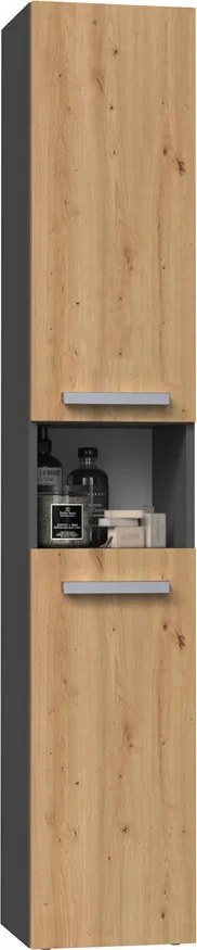 Nel III fürdőszoba szekrény, antracit-tölgy