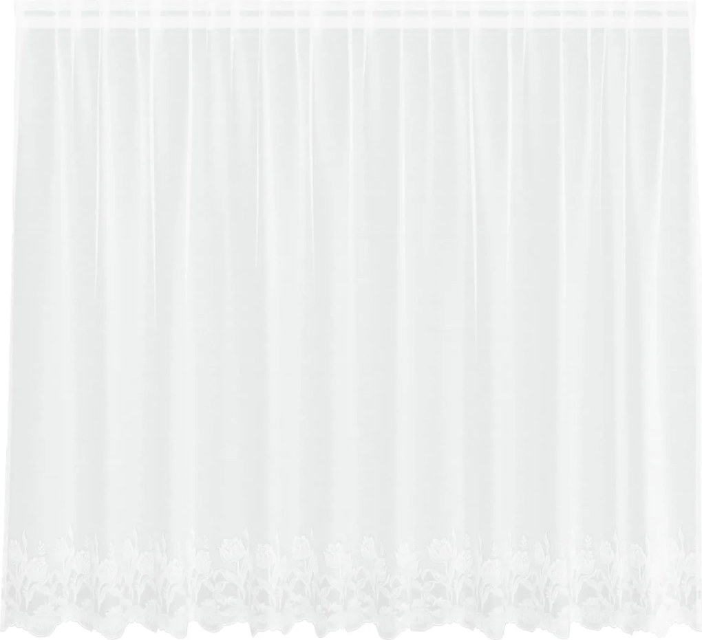 vidaXL Csipkés Függöny függönyökkel Fehér 160 x 300 cm Poliészter