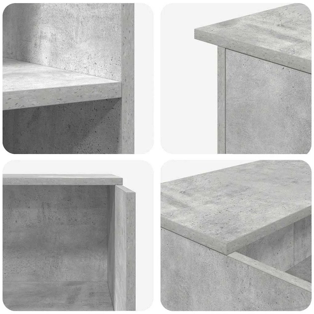 recepciós pult betonszürke 100x50x103,5 cm szerelt fa