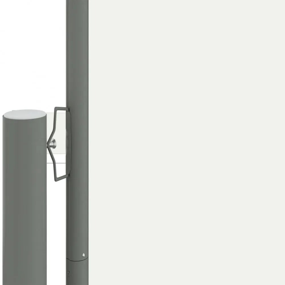 krémszínű behúzható oldalsó napellenző 140 x 600 cm