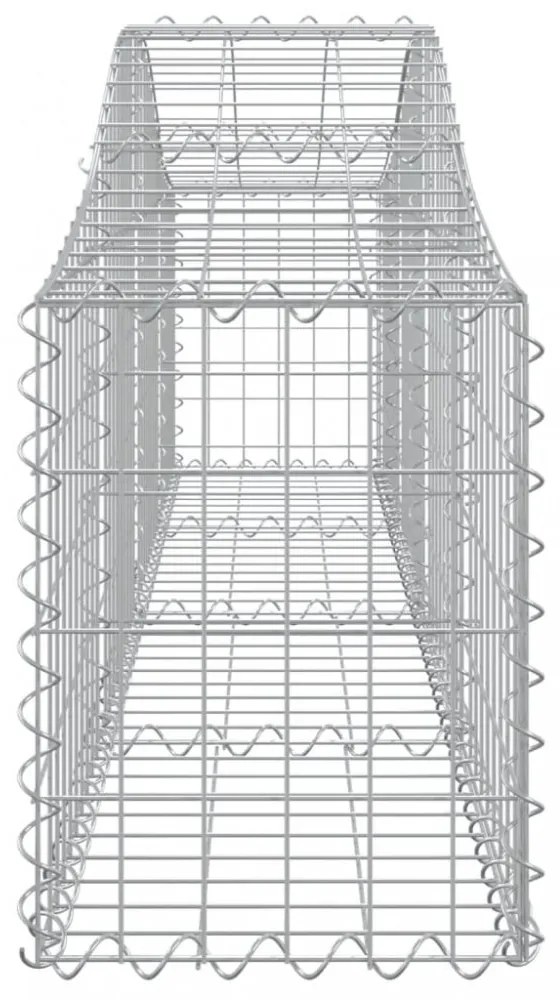 7 db íves horganyzott vas gabion kosár 200x30x40/60 cm