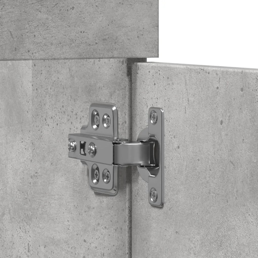 betonszürke szerelt fa mosdószekrény 60 x 38,5 x 46 cm