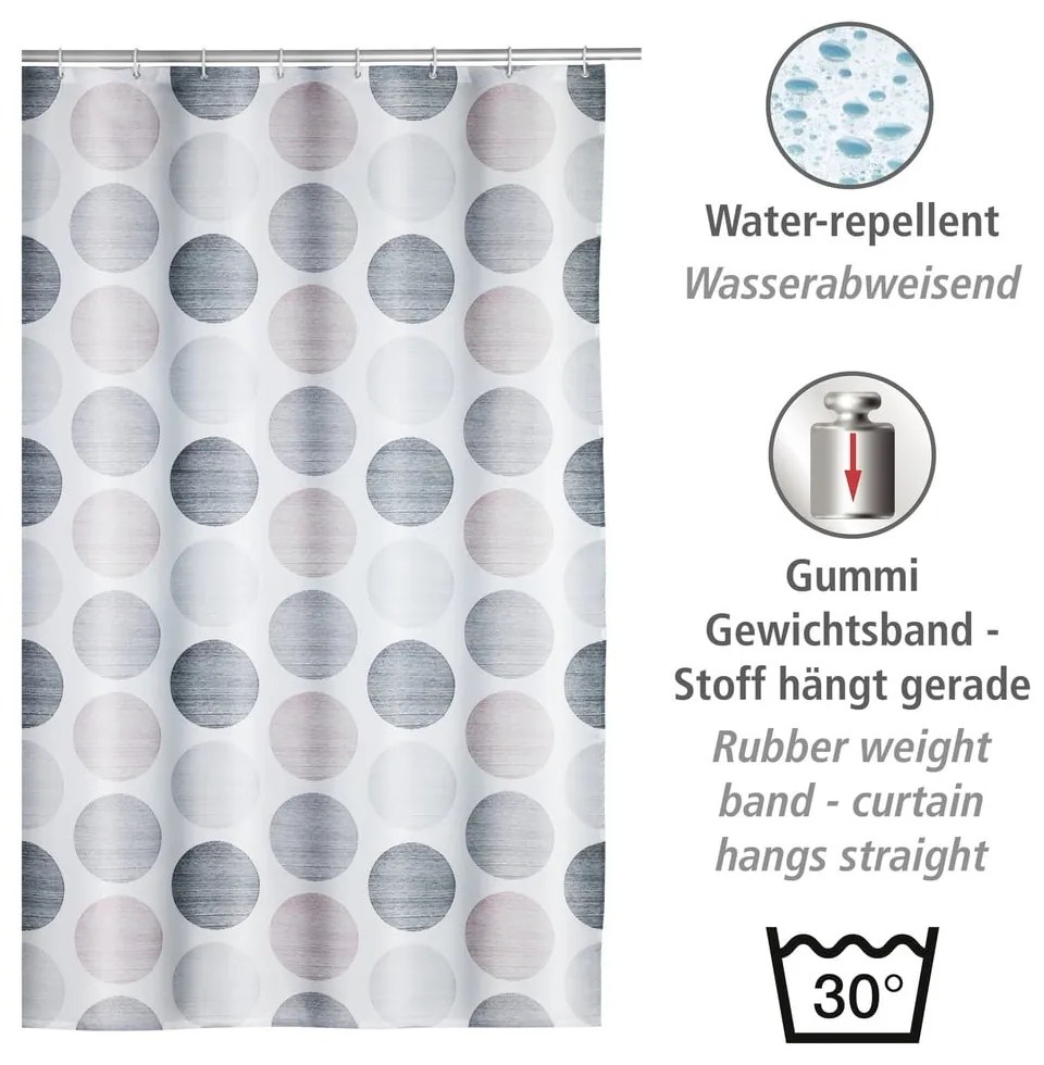 Zuhanyfüggöny 180x200 cm Pastel Dots – Wenko