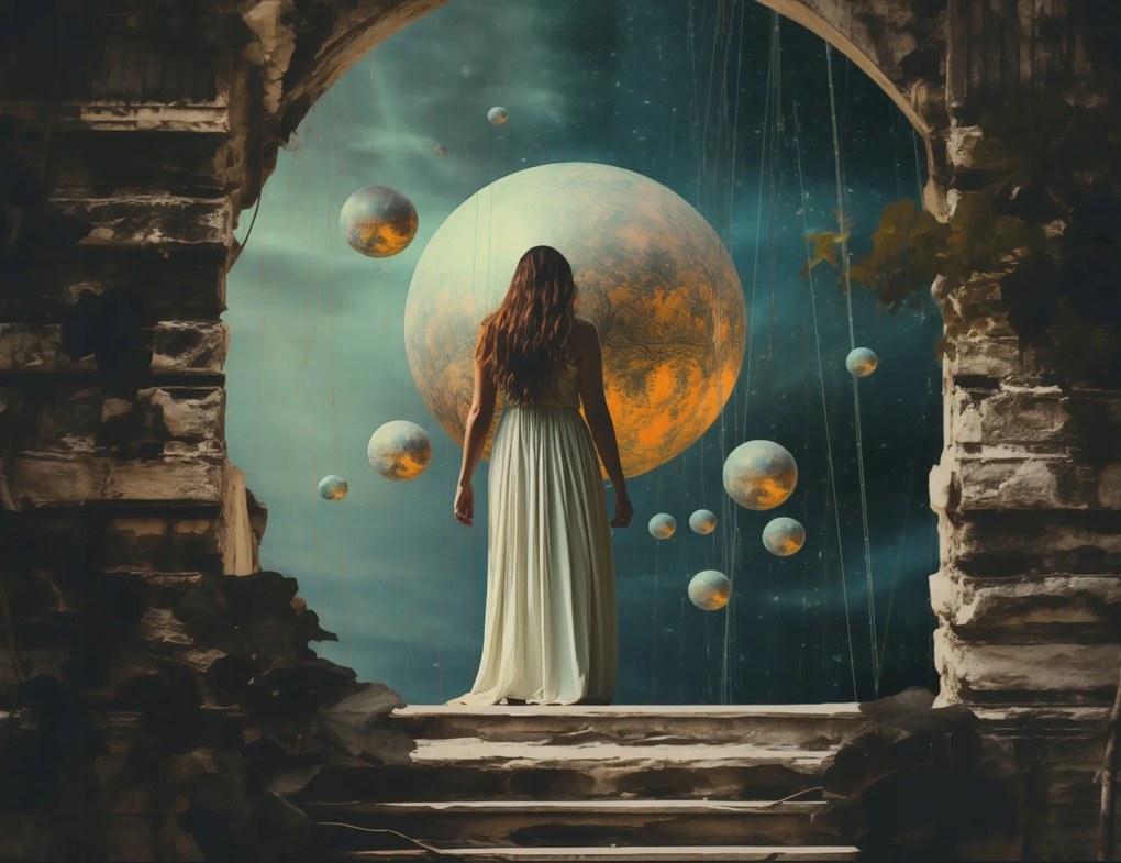 Poszter 65x50cm Színház a romok portálján