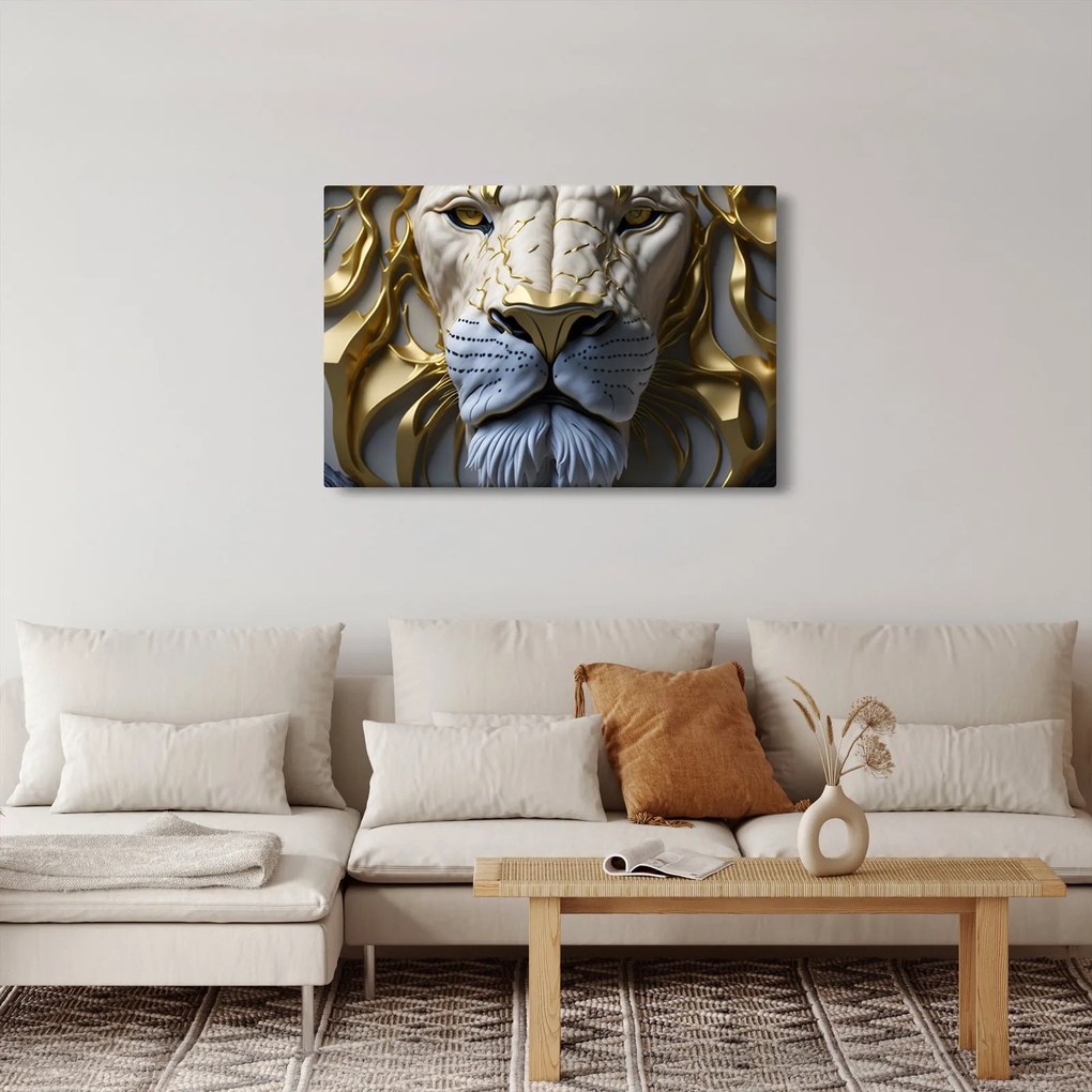 Kép - Oroszlánfej (90x60 cm)