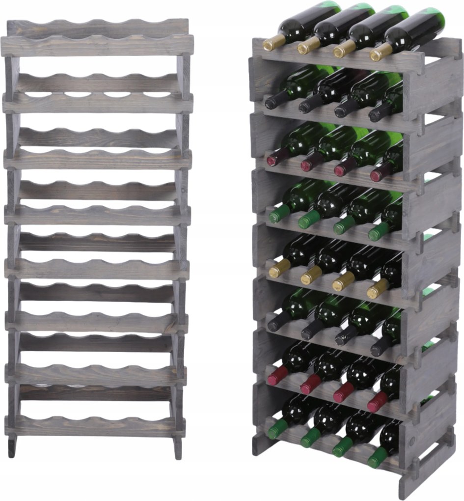 Bortartó állvány moduláris palacktartó állvány 8x4 32 palackhoz szerszám nélküli összeszerelés