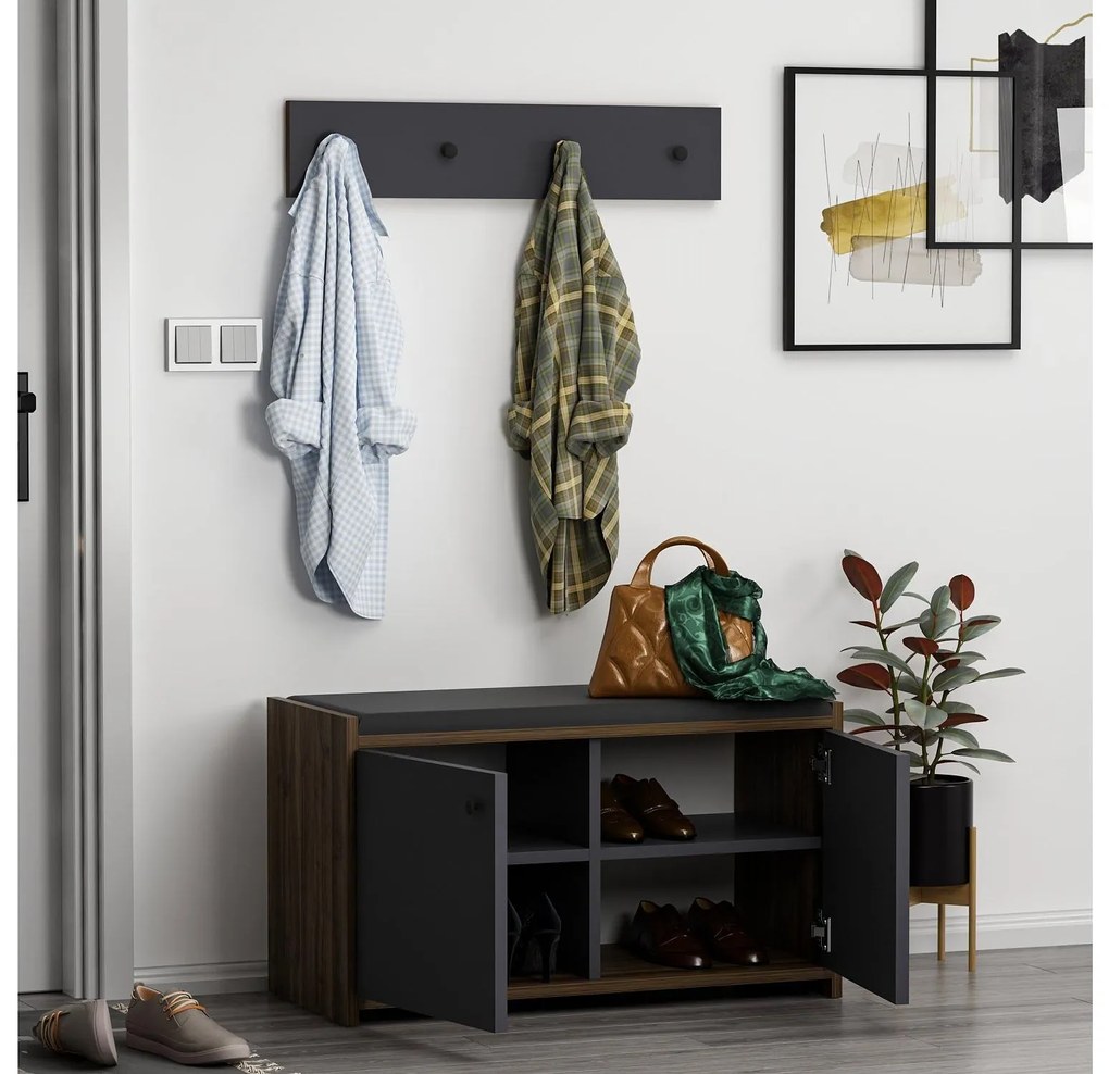 Előszoba szett Zorro (antracit). Akció -25%. 1089129