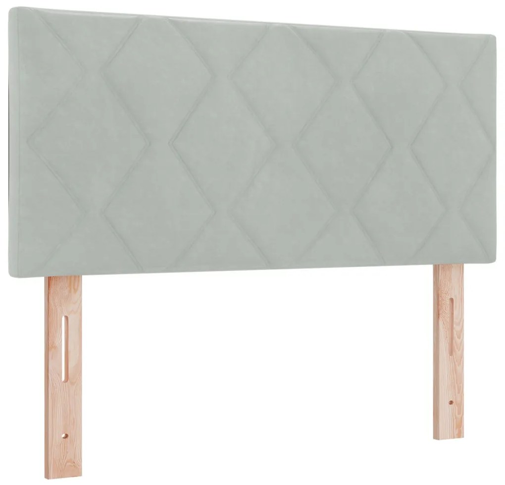 Fejtámla Gyémánt Blokkok Design Világosszürke 90 cm Pamut