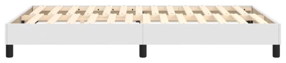 fehér műbőr rugós ágykeret 120x200 cm