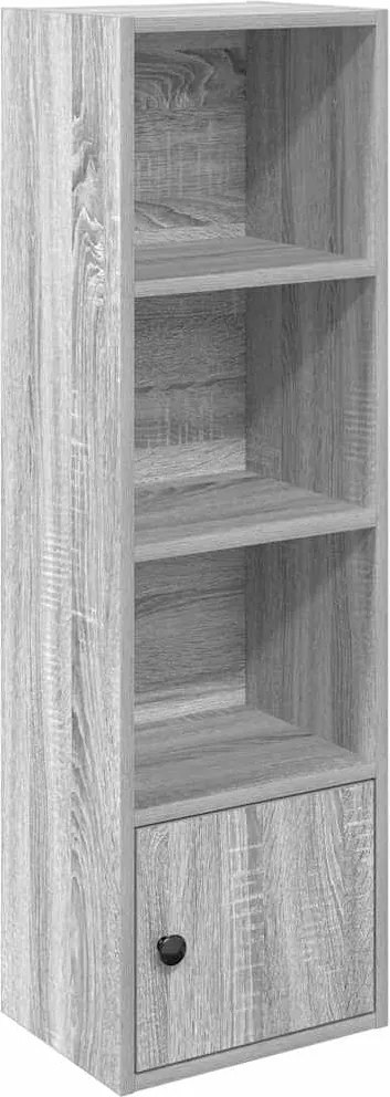 vidaXL szürke sonoma színű szerelt fa könyvespolc 31x24x102 cm