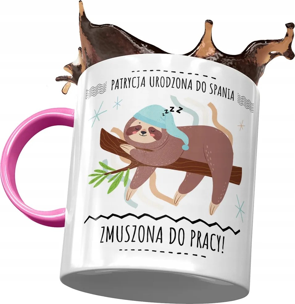 Rózsaszín Bögre Patrícia Barátnő Feleség Ajándék Nyomtatott Fotóval