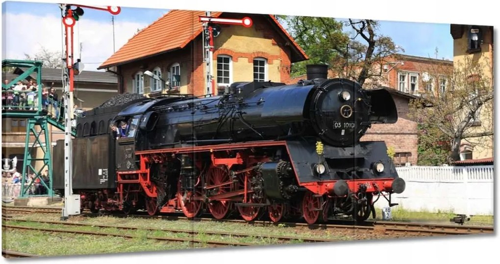 Vászonkép 60x30 Gőzmozdony parádé Wolsztyn