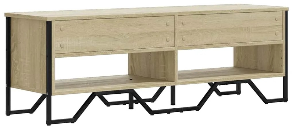 sonoma tölgy színű szerelt fa TV-szekrény 122 x 34 x 41 cm