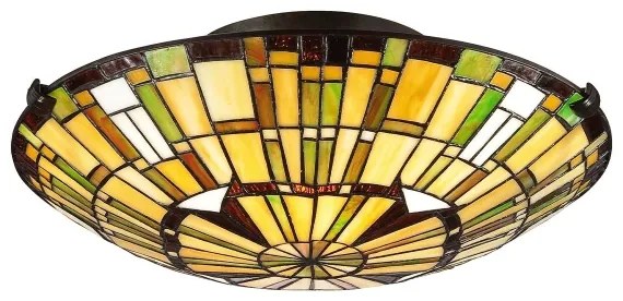 Quoizel QZ-REED-F-VB - Tiffany stílusú mennyezeti lámpa REED 2xE27/60W/230V, átm. 42 cm