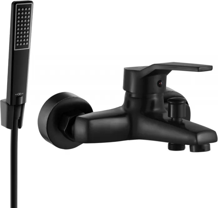 Mexen Caro R72 fürdőkád csaptelep zuhanyszettel, fekete - 74663R72-70