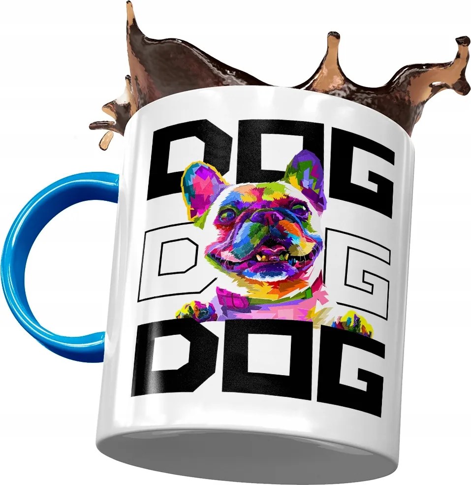 Kék Kutyás Bögre Kutyával Cuki Ajándék Nyomtatott Fotóval