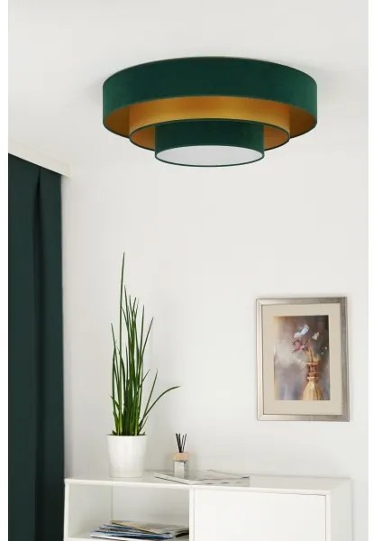 Duolla - LED Mennyezeti lámpa LUNETA LED/26W/230V átm. 60 cm 4000K zöld/arany