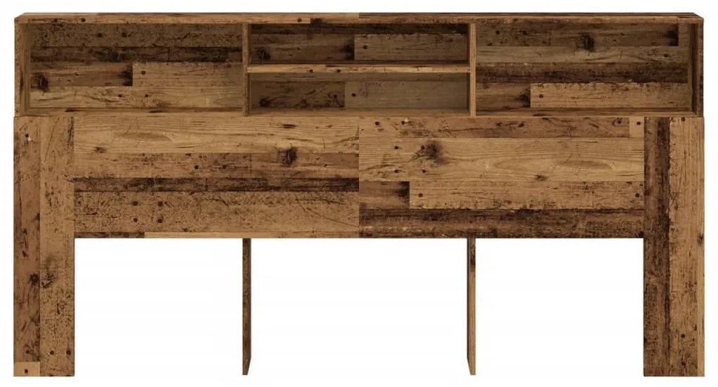 antik fa színű szerelt fa áthidalószekrény 200 x 19 x 103,5 cm
