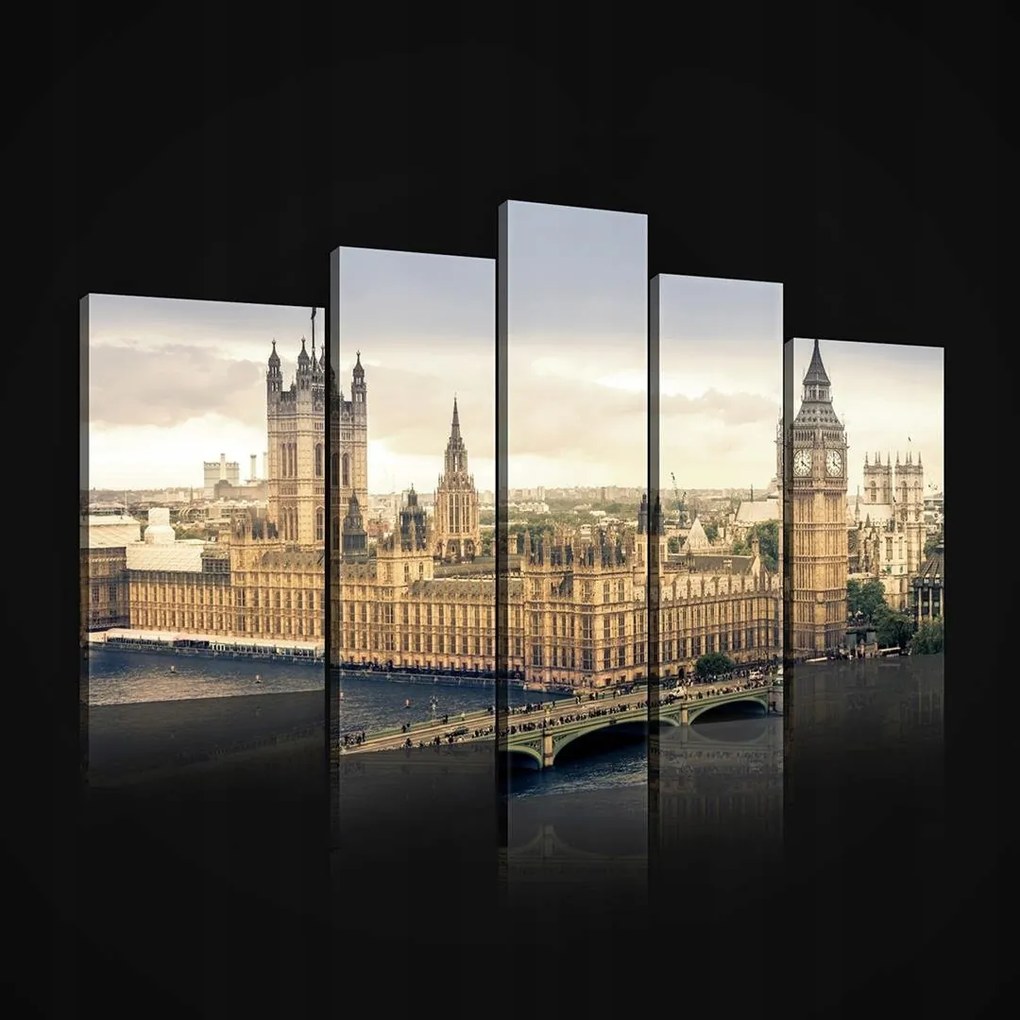 Vászonkép falikép város híd folyó 170x100