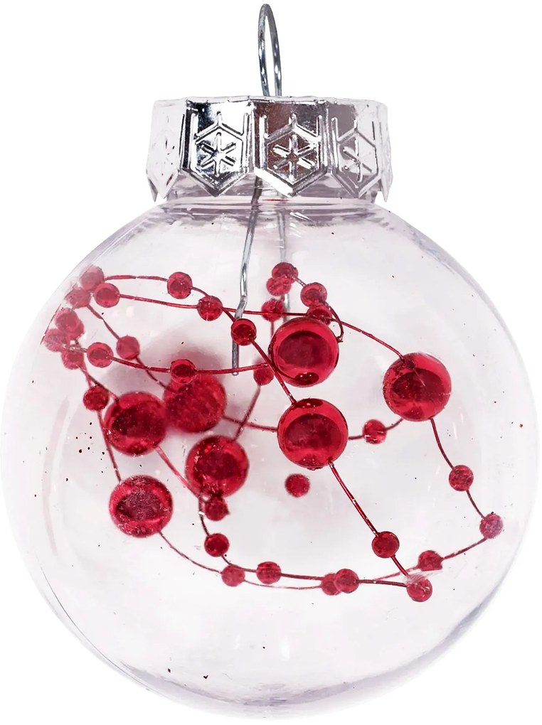 Tutumi, karácsonyi függőgolyók 24 db SYSD1688-088, rózsaszín, CHR-05007