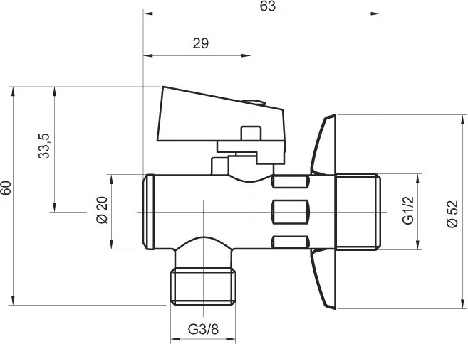 Novaservis Sarokszelepek - Sarokszelep szűrővel 3/8", króm, CF3010 / 10