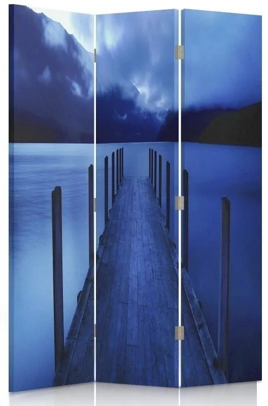 Gario Paraván Kék híd Méret: 110 x 170 cm, Kivitelezés: Forgó paraván 360°