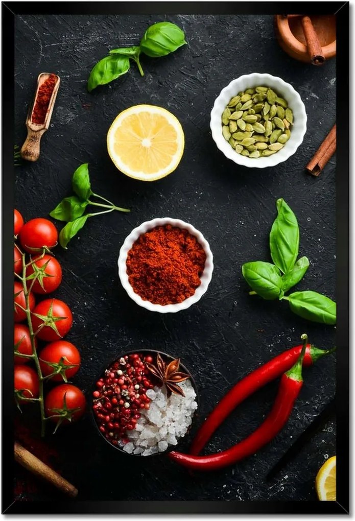 Poszterek keretben 40x60 Különböző fűszerek készlet