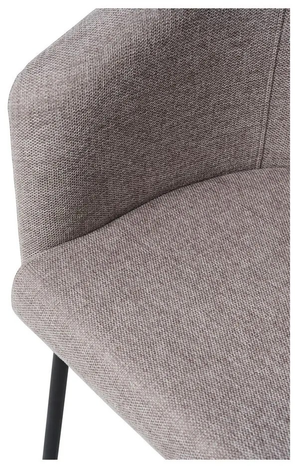 Világosszürke kárpitozott karfás étkezőfotel Easton – Unique Furniture