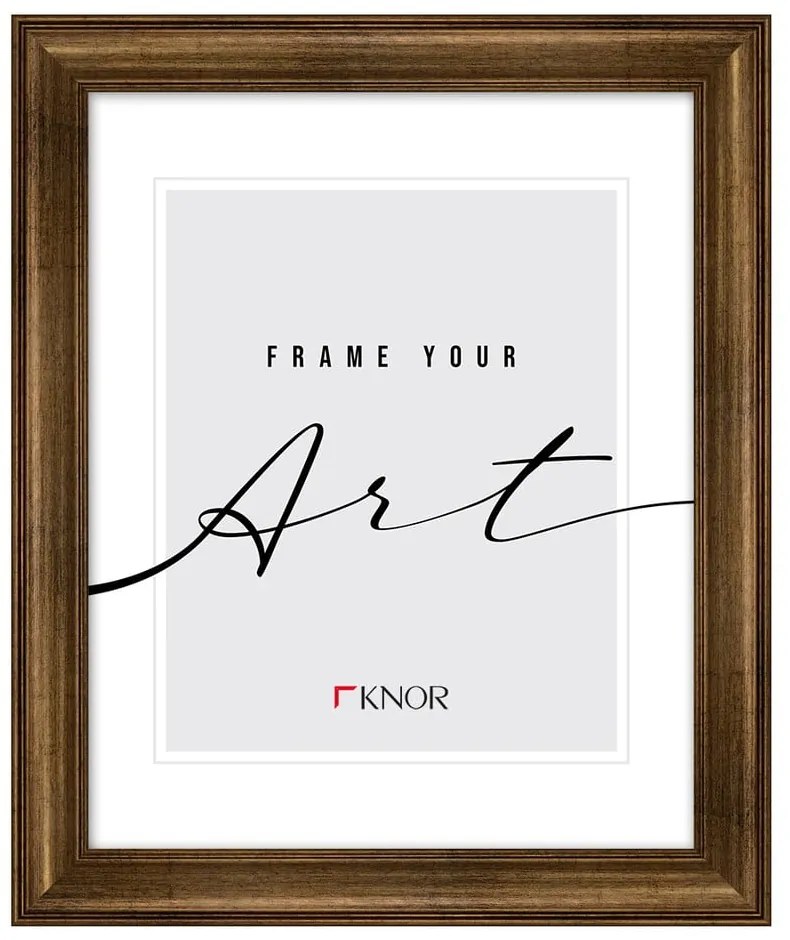 Műanyag rézszínű képkeret 24x30 cm