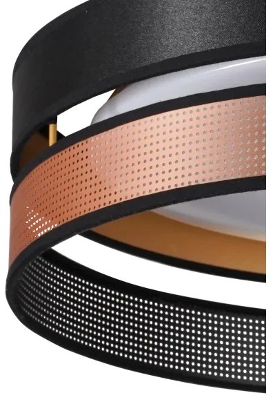 Duolla-LED Mennyezeti lámpa ROLLER DUO SHINY LED/24W/230V átm. 45 cm fekete/réz