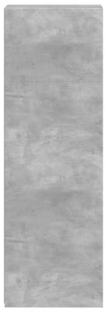 betonszürke szerelt fa magasszekrény 30 x 41 x 124 cm