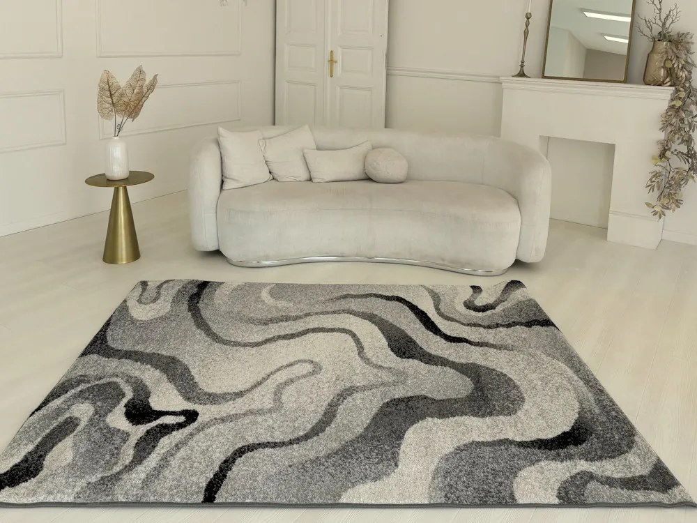 Nora 6036 szürke modern szőnyeg 160x230 cm
