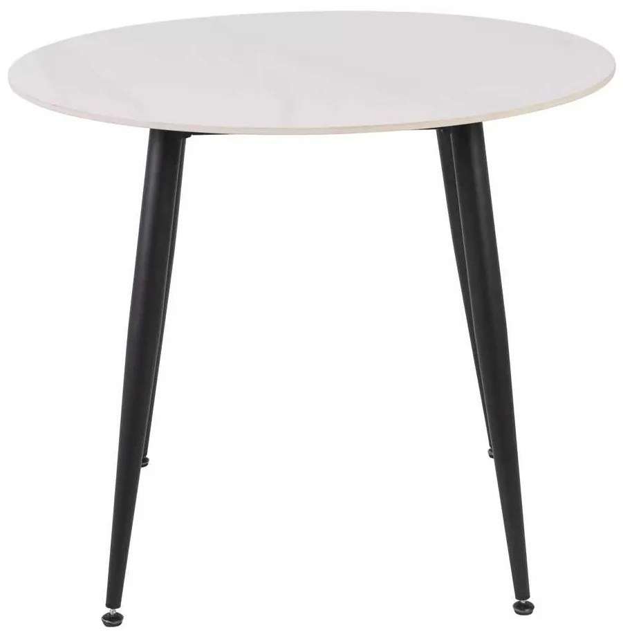Rion étkezőasztal - 90 cm átmérő, márvány / fekete