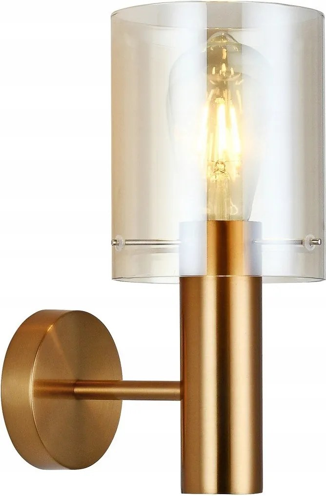 Sardo sárgaréz fali lámpa borostyán lámpabúrával