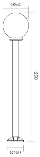 Redo 9776 - Kültéri lámpa SFERA 1xE27/42W/230V IP44 25x125 cm barna