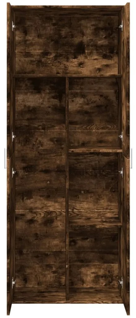füstös tölgy színű szerelt fa magasszekrény 70 x 35 x 180
