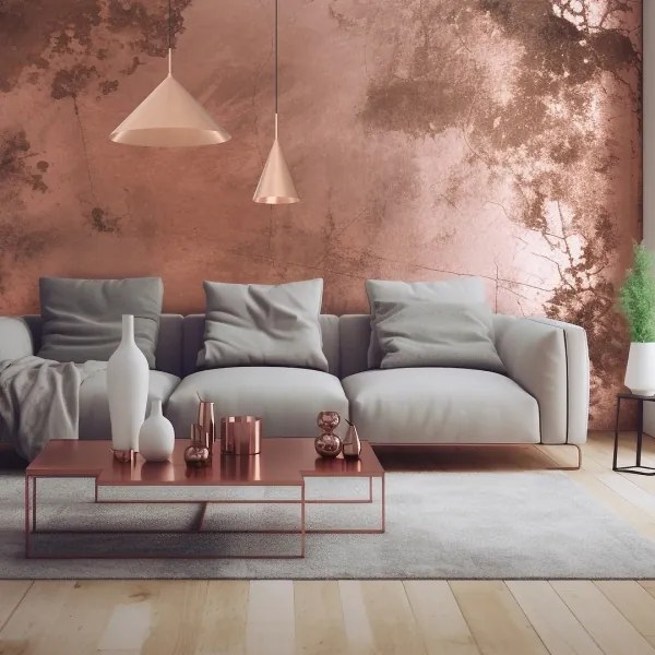 Zsinóros függeszték CAPITAL 1xGX53/15W/230V átm. 46 cm rózsaarany