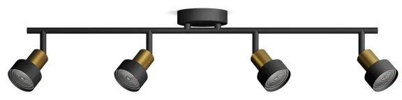 Philips - Spotlámpa CONDUIT 4xGU10/5W/230V fekete/réz