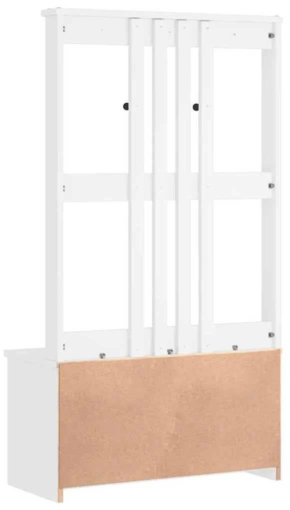 SANDNES tömör fenyőfa előszobafa 87x40x159,5 cm