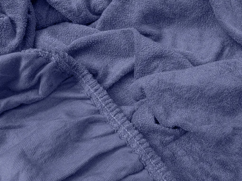 Frottír lepedő tengerészkék 160 x 200 cm