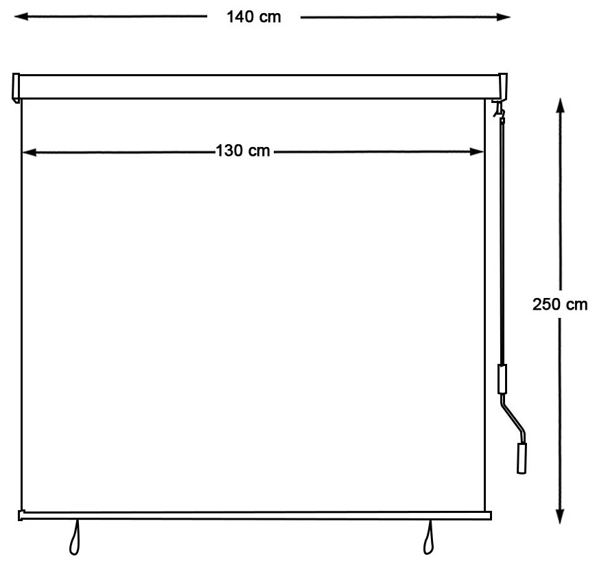 Függőleges napellenző, 1,3*2,5m, szürke
